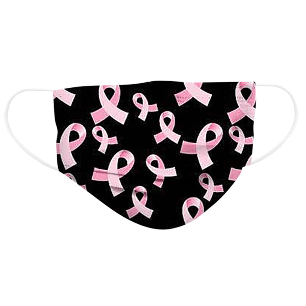 *NEW 2021 Pink Ribbon Disposable Masks 3ply 5pack