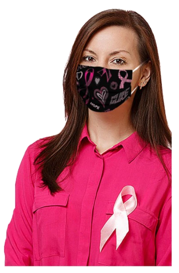 *NEW 2021 Pink Ribbon Disposable Masks 3ply 5pack