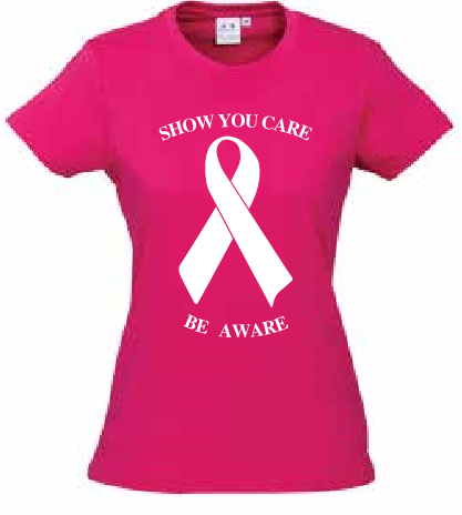 Hot Pink T-shirt Unisex Show you care Be aware
